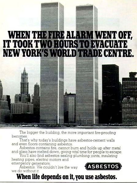 World Trade Center asbestos advert.